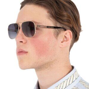 Marc Jacobs MARC 633/S 0RHL 9O Sunglasses Gold Aviator Frame, Grey Lenses